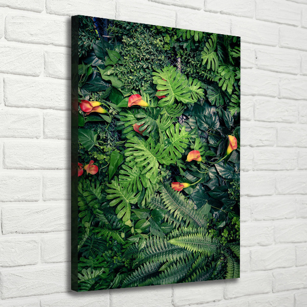 Verticaal canvasschilderij Tropische planten