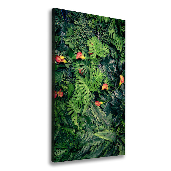 Verticaal canvasschilderij Tropische planten