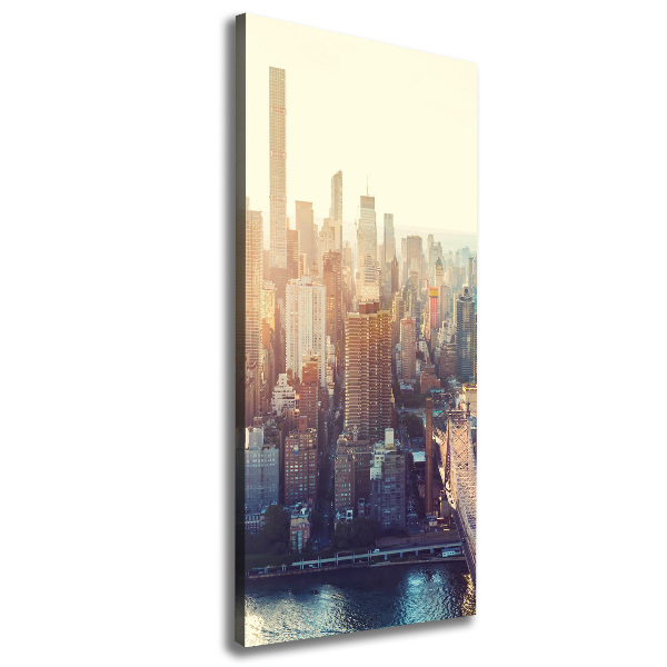 Verticale foto op canvas New York vanuit vogelperspectief