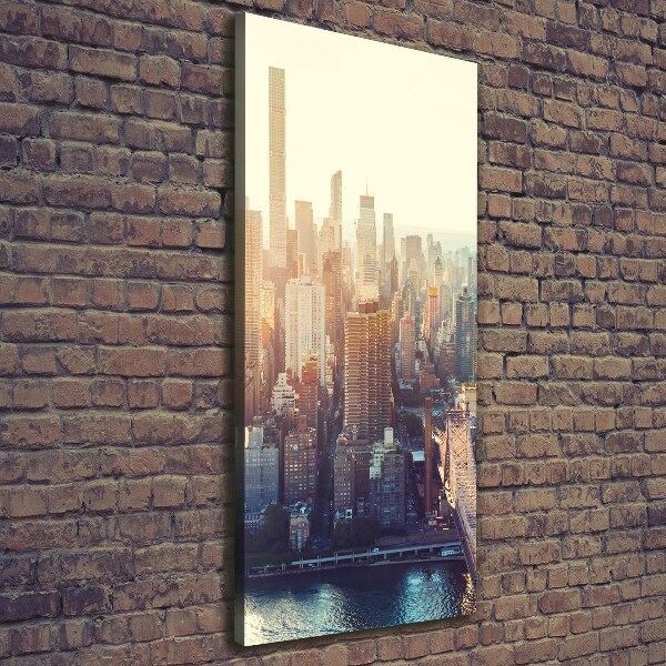 Verticale foto op canvas New York vanuit vogelperspectief