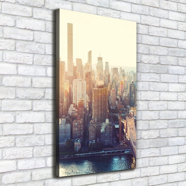 Verticale foto op canvas New York vanuit vogelperspectief