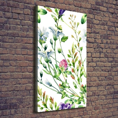 Verticaal canvasschilderij Wilde bloemen