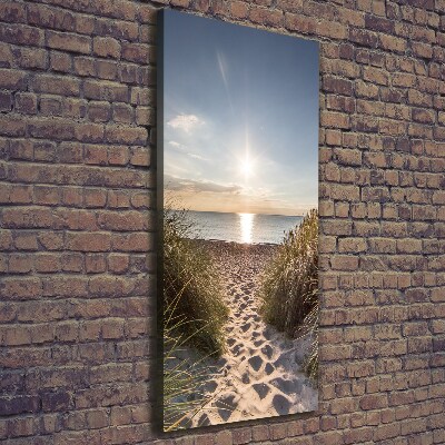 Verticaal canvasschilderij Duinen aan zee
