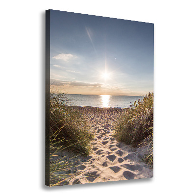 Verticaal canvasschilderij Duinen aan zee