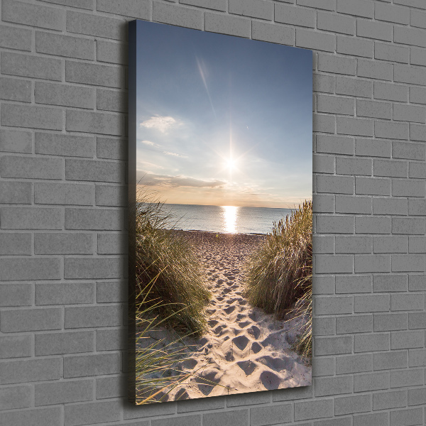 Verticaal canvasschilderij Duinen aan zee