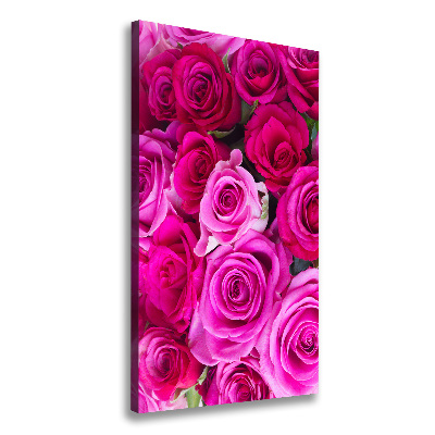 Verticale canvasfoto Roze rozen
