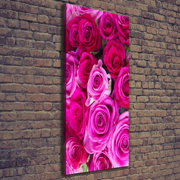 Verticale canvasfoto Roze rozen