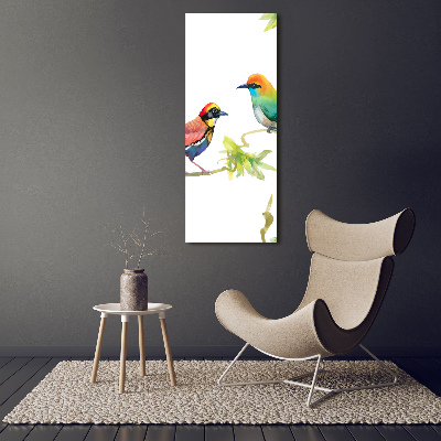 Verticaal canvasschilderij Vogels