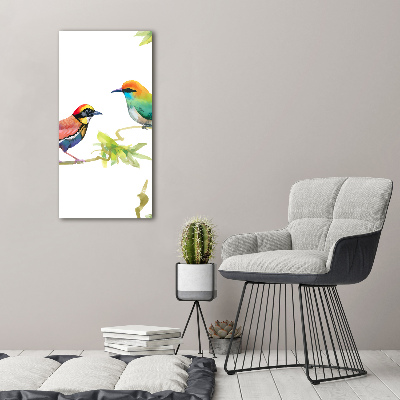 Verticaal canvasschilderij Vogels