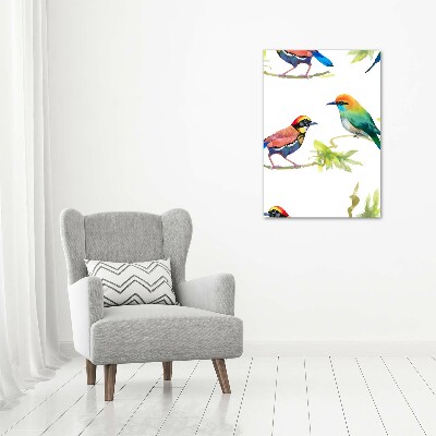 Verticaal canvasschilderij Vogels
