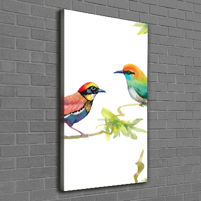 Verticaal canvasschilderij Vogels