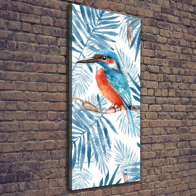 Verticale foto op canvas Vogels en bladeren