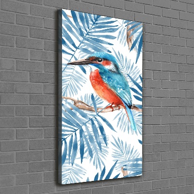 Verticale foto op canvas Vogels en bladeren