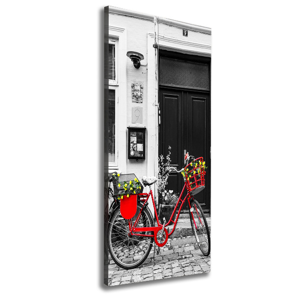 Verticaal canvasschilderij Stadsfiets