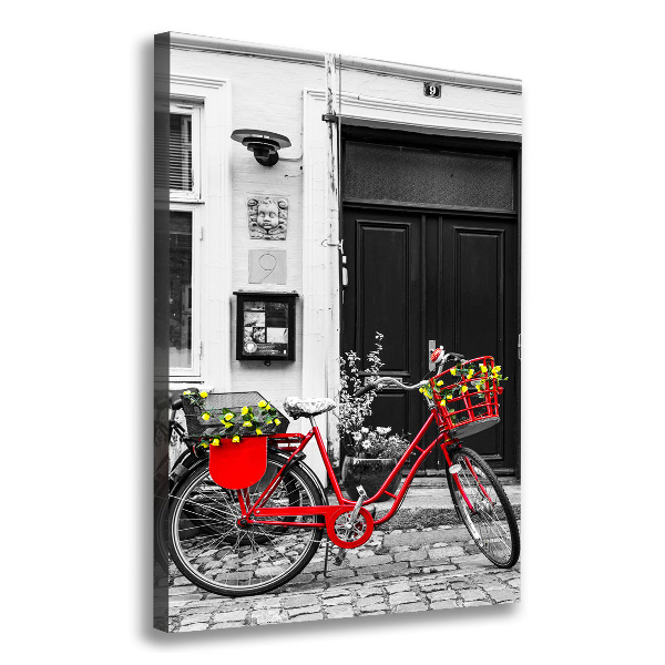 Verticaal canvasschilderij Stadsfiets