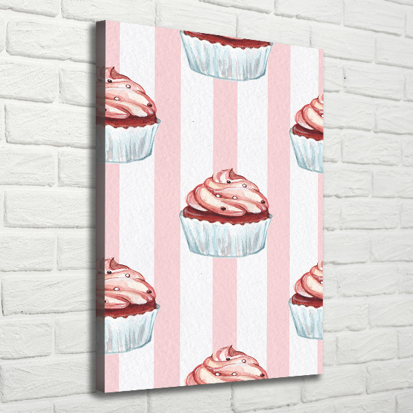 Verticaal schilderij op canvas Cupcakes
