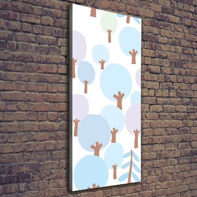 Verticale canvasfoto Bomen