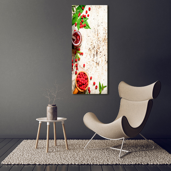 Verticale foto op canvas Frambozenjam