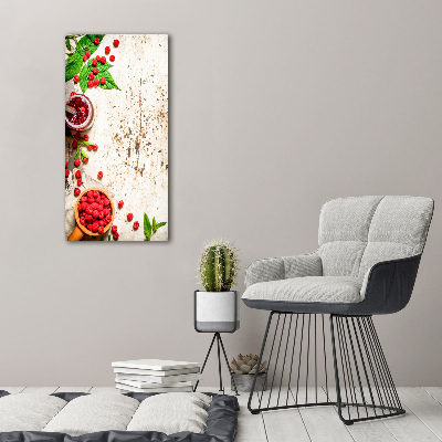 Verticale foto op canvas Frambozenjam