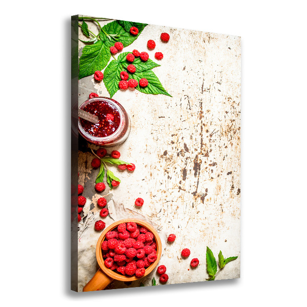 Verticale foto op canvas Frambozenjam