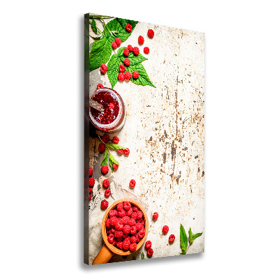 Verticale foto op canvas Frambozenjam