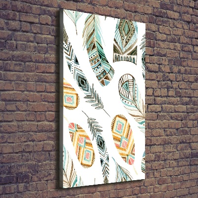 Verticale canvasfoto Etnische veren