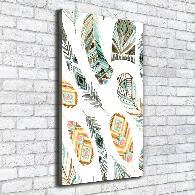 Verticale canvasfoto Etnische veren