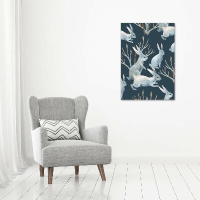 Verticale foto op canvas Konijnen