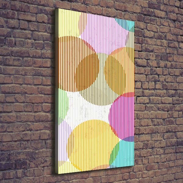 Verticaal canvasschilderij Gekleurde cirkels
