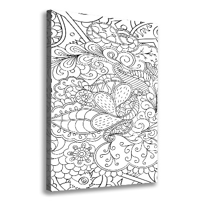 Verticale foto op canvas Zentangle-achtergrond