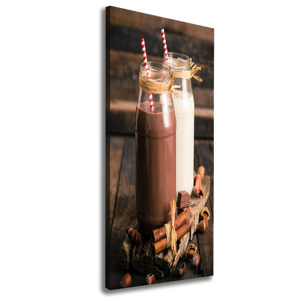Verticaal canvasschilderij Milkshakes