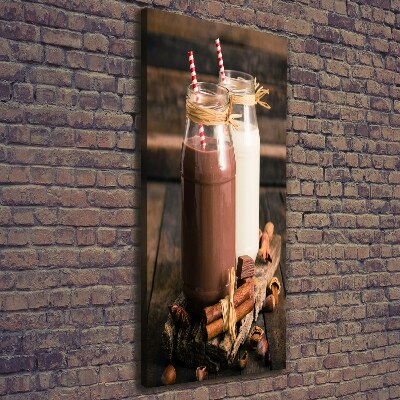 Verticaal canvasschilderij Milkshakes