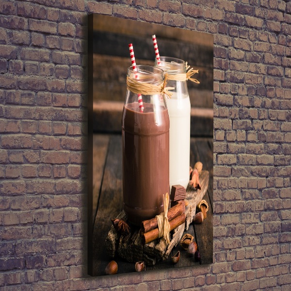 Verticaal canvasschilderij Milkshakes