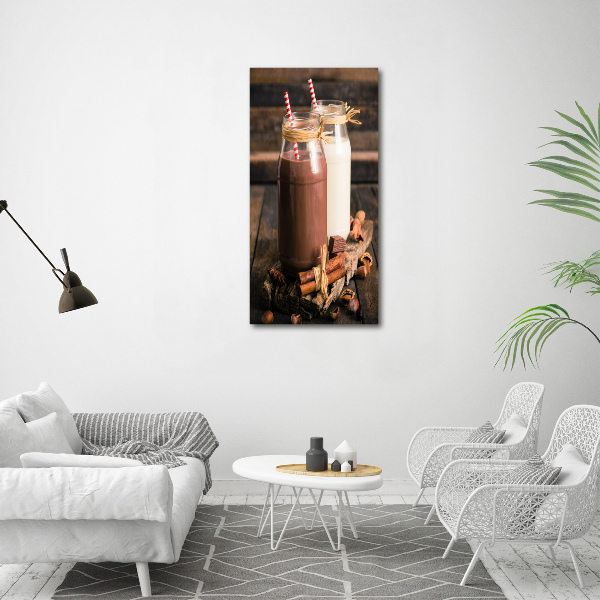 Verticaal canvasschilderij Milkshakes