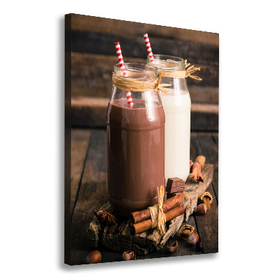 Verticaal canvasschilderij Milkshakes