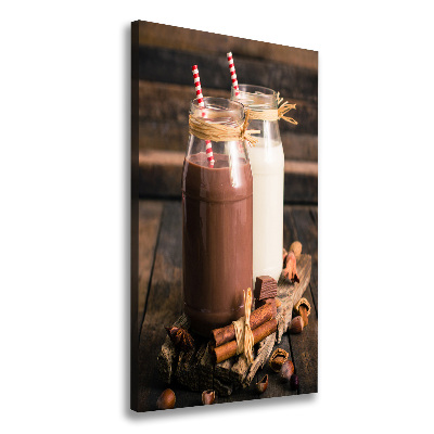 Verticaal canvasschilderij Milkshakes