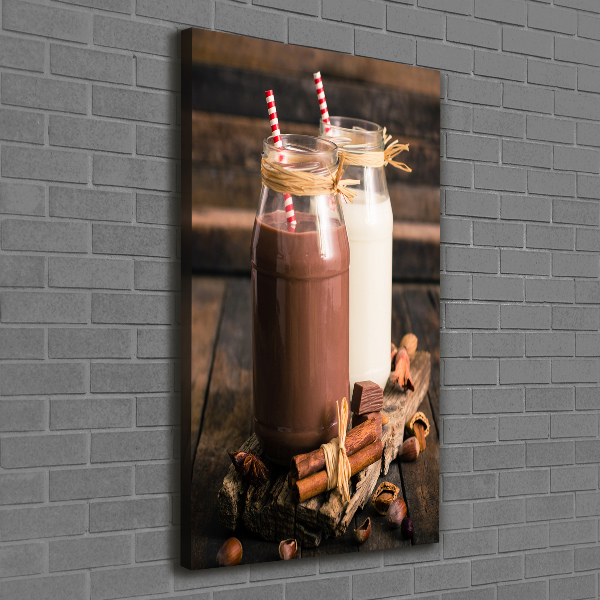 Verticaal canvasschilderij Milkshakes