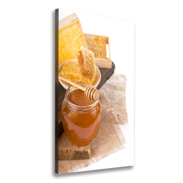 Verticaal schilderij op canvas Honingraten