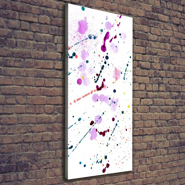 Verticaal schilderij op canvas Kleurrijke vlekken