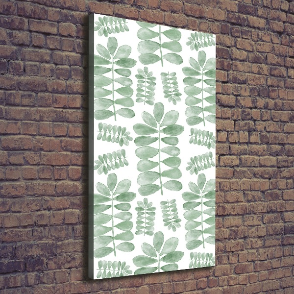 Verticaal canvasschilderij Eucalyptusbladeren