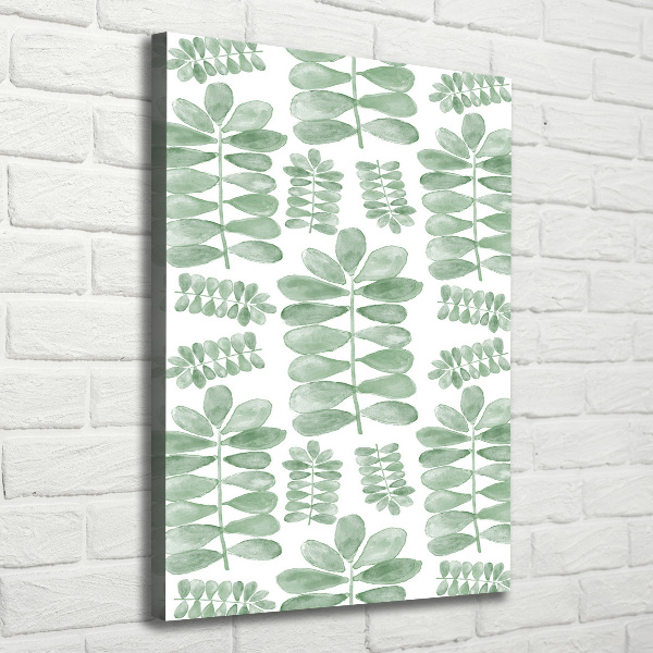 Verticaal canvasschilderij Eucalyptusbladeren