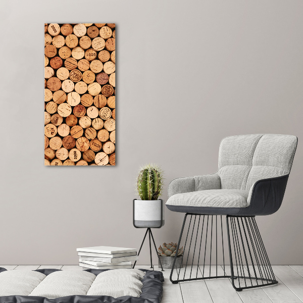 Verticale canvasfoto Wijnkurken