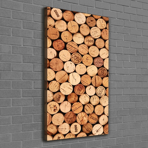 Verticale canvasfoto Wijnkurken