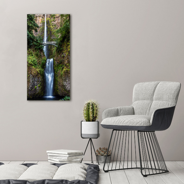 Verticale foto op canvas Waterval