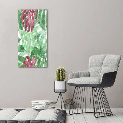 Verticale foto op canvas Monstera