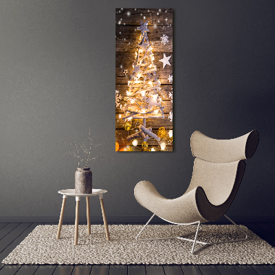Verticaal schilderij op canvas Lichtgevende kerstboom