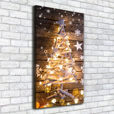Verticaal schilderij op canvas Lichtgevende kerstboom