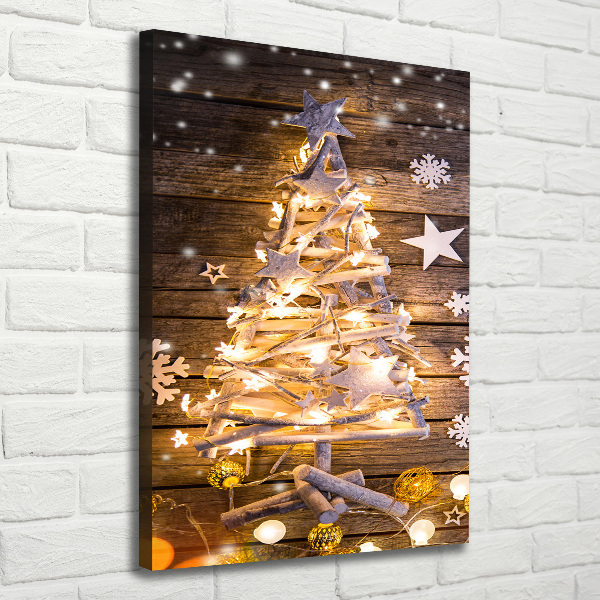 Verticaal schilderij op canvas Lichtgevende kerstboom