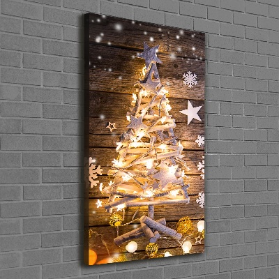 Verticaal schilderij op canvas Lichtgevende kerstboom