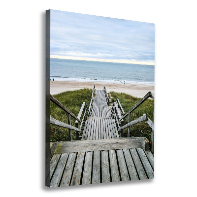 Verticaal canvasschilderij Pad naar het strand